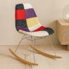 Chaise à bascule moderne Patchwork – Style nordique avec pieds en bois et acier - Skögur image 7