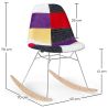 Chaise à bascule moderne Patchwork – Style nordique avec pieds en bois et acier - Skögur image 7