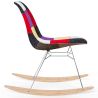 Chaise à bascule moderne Patchwork – Style nordique avec pieds en bois et acier - Skögur image 7