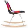 Chaise à bascule moderne Patchwork – Style nordique avec pieds en bois et acier - Skögur image 7