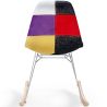 Chaise à bascule moderne Patchwork – Style nordique avec pieds en bois et acier - Skögur image 7