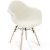 Chaise avec accoudoirs - Rembourrée en bouclé - Scandinave - Salle à manger, bureau ou salle d'attente - Nordika image 7