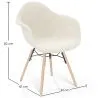 Chaise avec accoudoirs - Rembourrée en bouclé - Scandinave - Salle à manger, bureau ou salle d'attente - Nordika image 7