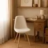 Chaise de salle à manger scandinave rembourrée en bouclé – Salle à manger ou bureau - Skögur image 7