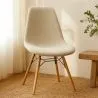 Chaise de salle à manger scandinave rembourrée en bouclé – Salle à manger ou bureau - Skögur image 7