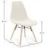 Chaise de salle à manger scandinave rembourrée en bouclé – Salle à manger ou bureau - Skögur image 7