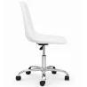 Chaise de bureau pivotante avec roues – Rembourrage en velours – Pieds en acier - Denisse image 7