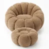 Fauteuil avec Pouf Rembourré – Tissu Doux – Rubi image 7