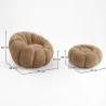 Fauteuil avec Pouf Rembourré – Tissu Doux – Rubi image 7