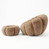 Fauteuil avec Pouf Rembourré – Tissu Doux – Rubi image 7