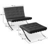 Fauteuil design avec repose-pieds - Revêtement en cuir - Town image 7