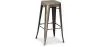 Tabouret de bar Design Industriel - Bois & Acier - 76cm - Stylix image 7