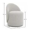 Tabouret Bas Rond – Siège Rembourré avec Dossier – Yaby image 7