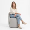 Tabouret Bas Rond – Siège Rembourré avec Dossier – Yaby image 7