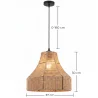 Suspension Corde Naturelle et Métal – Style Boho – Design Fait Main – Lorena image 7