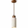Suspension plafonnier bois & travertin - Élodie image 7