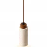 Suspension plafonnier bois & travertin - Élodie image 7