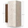 Applique murale – Applique murale en bois et travertin – Violette image 7