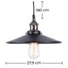 Lampe de plafond - Lampe suspendue - Design industriel - Jhon image 7