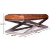 Banc en acier - Tapissé en cuir - Churchill image 7
