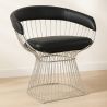 Chaise de salle à manger avec accoudoirs - Simili cuir et métal - Barrel image 7