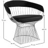 Chaise de salle à manger avec accoudoirs - Simili cuir et métal - Barrel image 7