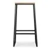 Tabouret design industriel - bois et métal - 76cm - Big Boy image 7