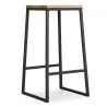 Tabouret design industriel - bois et métal - 76cm - Big Boy image 7