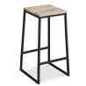 Tabouret design industriel - bois et métal - 76cm - Big Boy image 7