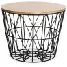 Table d'appoint ronde - Design industriel - Bois et métal - Basker image 7
