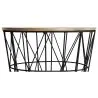 Table d'appoint ronde - Design industriel - Bois et métal - Basker image 7