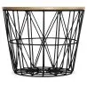 Table d'appoint ronde - Design industriel - Bois et métal - Basker image 7