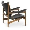 Fauteuil Design avec Accoudoirs - Bois et Cuir - Captain image 7