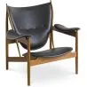 Fauteuil Design avec Accoudoirs - Bois et Cuir - Captain image 7