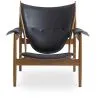 Fauteuil Design avec Accoudoirs - Bois et Cuir - Captain image 7