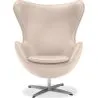 Fauteuil avec accoudoirs - Revêtement en cuir - Design en forme d'œuf - Brave image 7