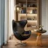 Fauteuil avec accoudoirs - Revêtement en cuir - Design en forme d'œuf - Brave image 7
