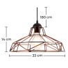 Lampe de plafond design industriel - Lampe suspendue rétro - Nova image 7