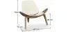 Fauteuil design - Fauteuil scandinave - Revêtement en similicuir - Lucy image 7