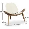 Fauteuil design - Fauteuil scandinave - Revêtement en similicuir - Lucy image 7