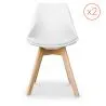 Lot de 2 Chaises Denisse avec coussin Design scandinave - Mat image 7