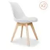 Lot de 2 Chaises Denisse avec coussin Design scandinave - Mat image 7