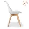 Lot de 2 Chaises Denisse avec coussin Design scandinave - Mat image 7