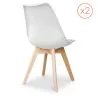 Lot de 2 Chaises Denisse avec coussin Design scandinave - Mat image 7