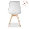 Lot de 2 Chaises Denisse avec coussin Design scandinave - Mat image 7