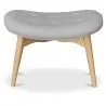  Repose-pieds tapissé en lin - Design scandinave - Bois - Kontor image 7