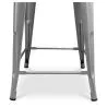 Tabouret de bar design industriel avec dossier - Bois et acier - 60 cm - Stylix image 7
