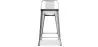 Tabouret de bar design industriel avec dossier - Bois et acier - 60 cm - Stylix image 7