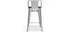 Tabouret de bar design industriel avec dossier - Bois et acier - 60 cm - Stylix image 7