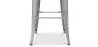 Tabouret de bar design industriel avec dossier - Bois et acier - 76cm - Stylix image 7